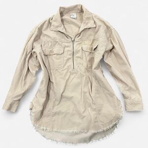 Aerie OFFLINE Women's Corduroy Quarter Zip-Up Pullover Jacket Size M